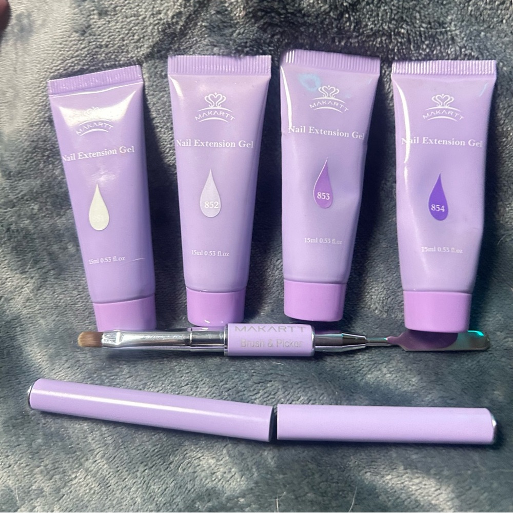 Makartt Purple Nail Extension Gel Set
